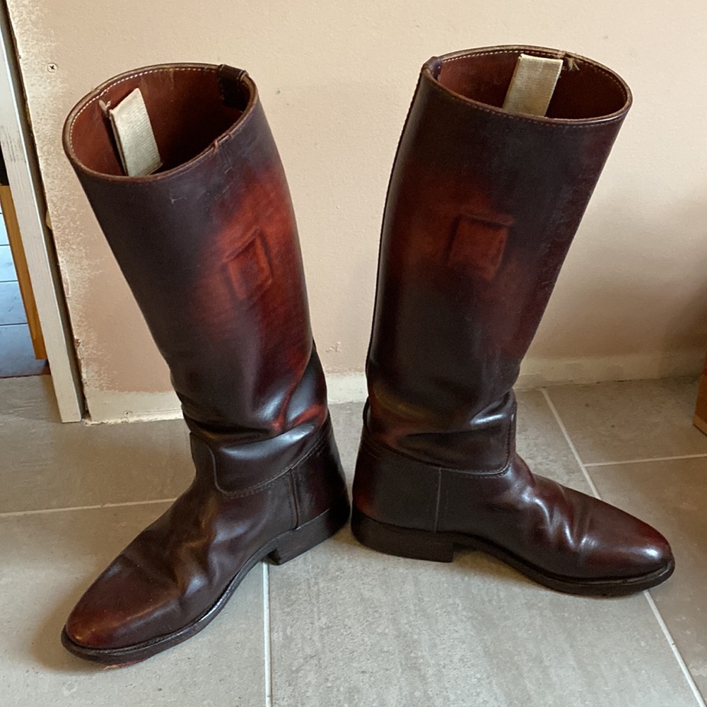 Vintage Handmade Argentine Polo Riding Pull On Boots - Picture 2 of 10